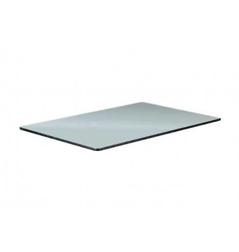 plateau rectangulaire mélaminé gris table collectivité