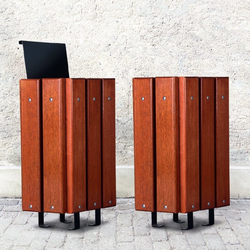 Corbeille GLOUTON poubelle pour ville mobilier urbain pour collectivités
