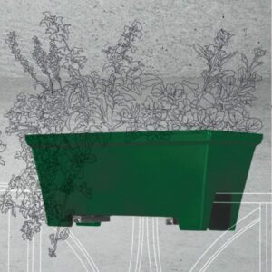 Balconnière IENA pot de fleurs pour barrière mobilier urbain pour collectivités