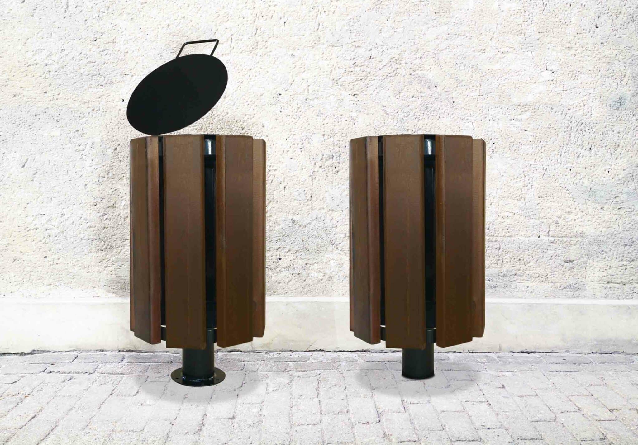 Corbeille BOTANIA poubelle pour ville mobilier urbain pour collectivités