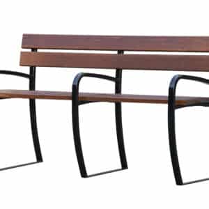 Banc CONFIDENCE confort pour sénior et personnes à mobilité réduite banc rehaussé avec accoudoirs mobilier urbain aménagement extérieur pour collectivités