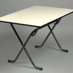 Table pliante HUGO plateau mélaminé table X mobilier intérieur pour collectivités