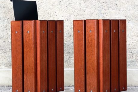 Corbeille GLOUTON poubelle pour ville mobilier urbain pour collectivités
