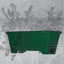 Balconnière IENA pot de fleurs pour barrière mobilier urbain pour collectivités