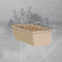 Balconnière RASPAIL pot de fleurs pour barrière mobilier urbain pour collectivités