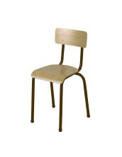 Chaise FANNY chaise d'école pour enfant en bois empilable mobilier d'intérieur pour école, cantine et collectivités