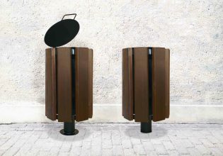 Corbeille BOTANIA poubelle pour ville mobilier urbain pour collectivités