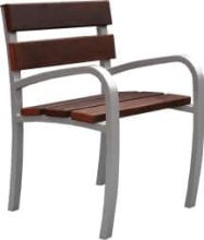 Banc CONFIDENCE avec accoudoirs mobilier urbain aménagement extérieur pour collectivités